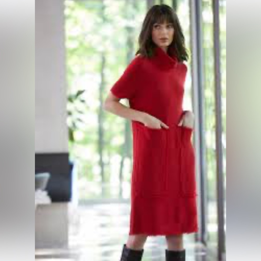 Etcetera Red Textured Therma Dress